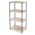 Nexel Vented Plastic Shelving, Nexelon Finish, 36x18x74 PM18367N